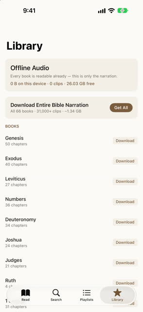 iPhone: offline library