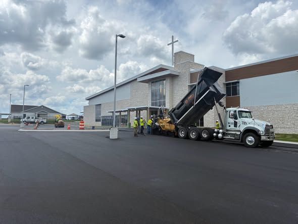 Michael O’Barr and his paving crew are putting in some outstanding work at Grace Baptist Academy Chattanooga