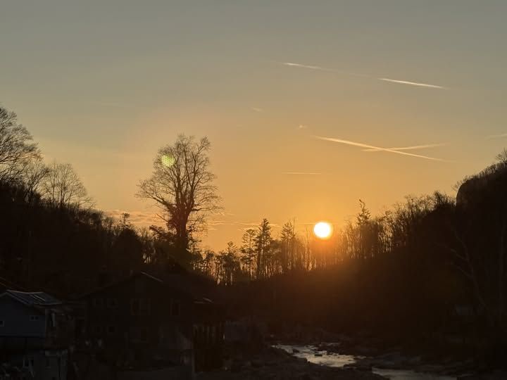 Sunrise over Chimney Rock, NC