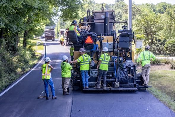 These spectacular pictures show crews hard at work resurfacing SR 321 in Hamilton County