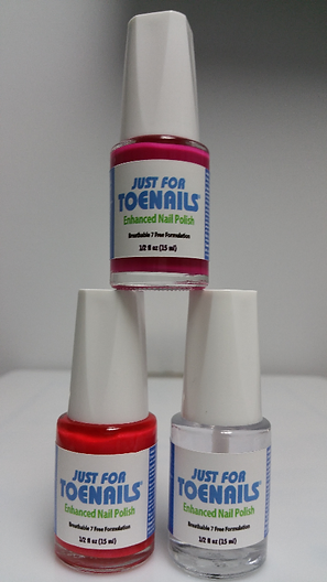 Close-up of polished toenails