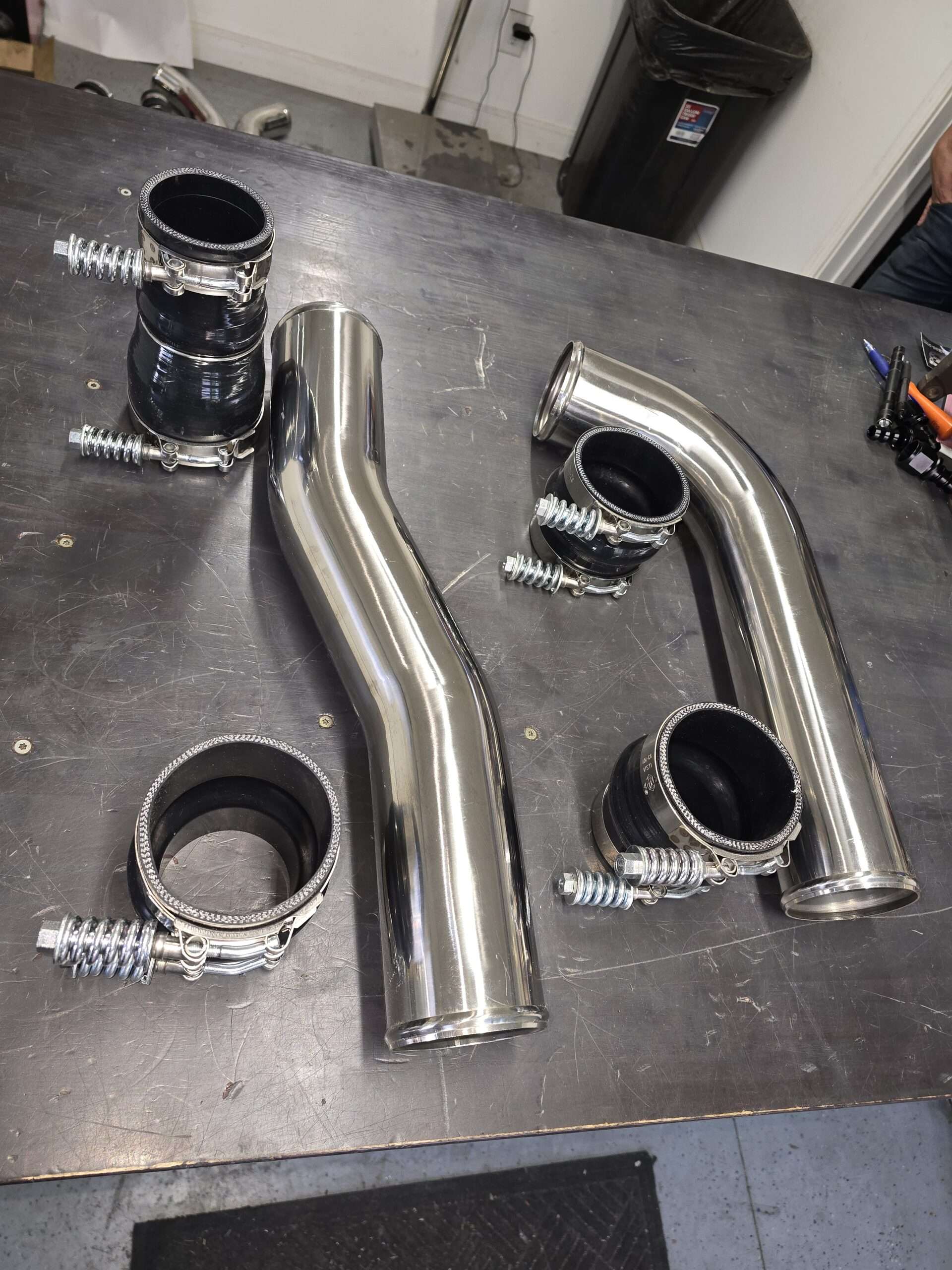 03-09 Stainless Intercooler Piping Kit With HD T-Bolt Clamps and 5mm Boots
