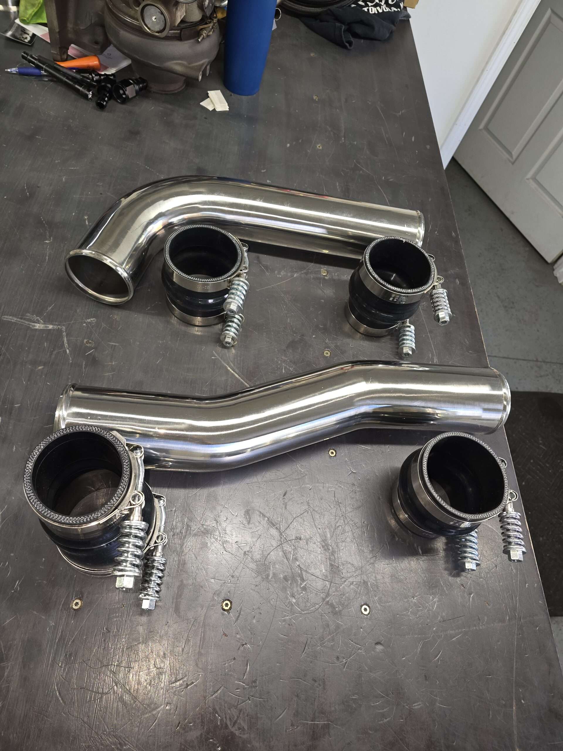 03-09 Stainless Intercooler Piping Kit With HD T-Bolt Clamps and 5mm Boots 2