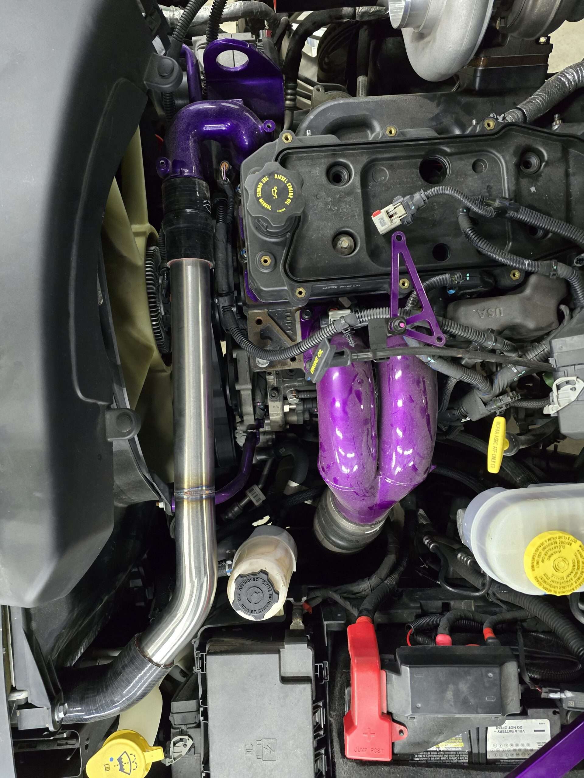 19-24 5th Gen 6.7 Cummins Stainless Steel Coolant Piping Kit 4