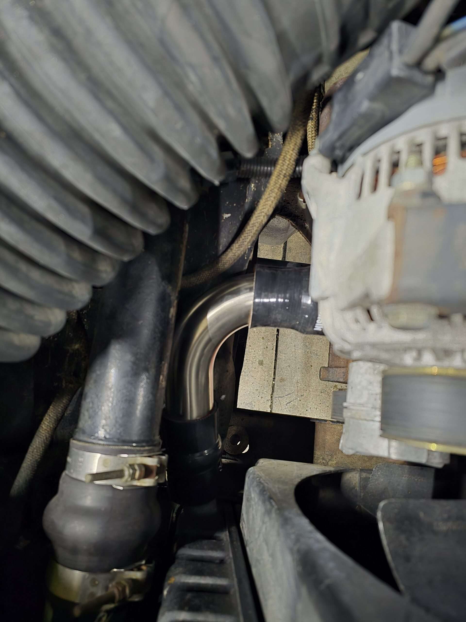 1989-1993 12v First Gen Cummins Stainless Steel Coolant Piping Kit 3