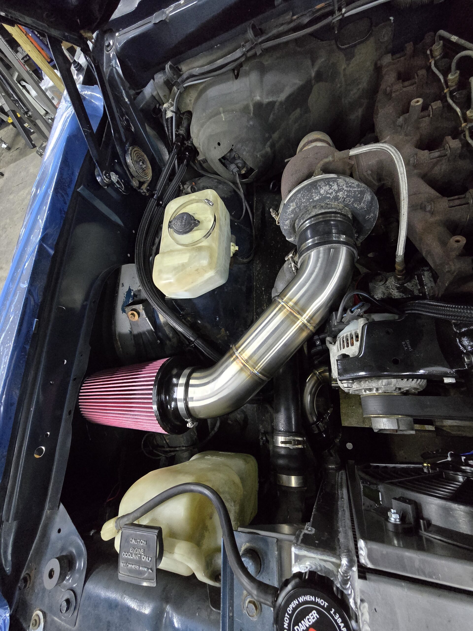 1989-1993 5.9 Cummins 4" Stainless Steel Cold Air Intake System