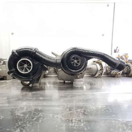 2008 to 2010 Ford 6.4 Powerstroke Stock+ upgraded compound turbochargers pair Reman