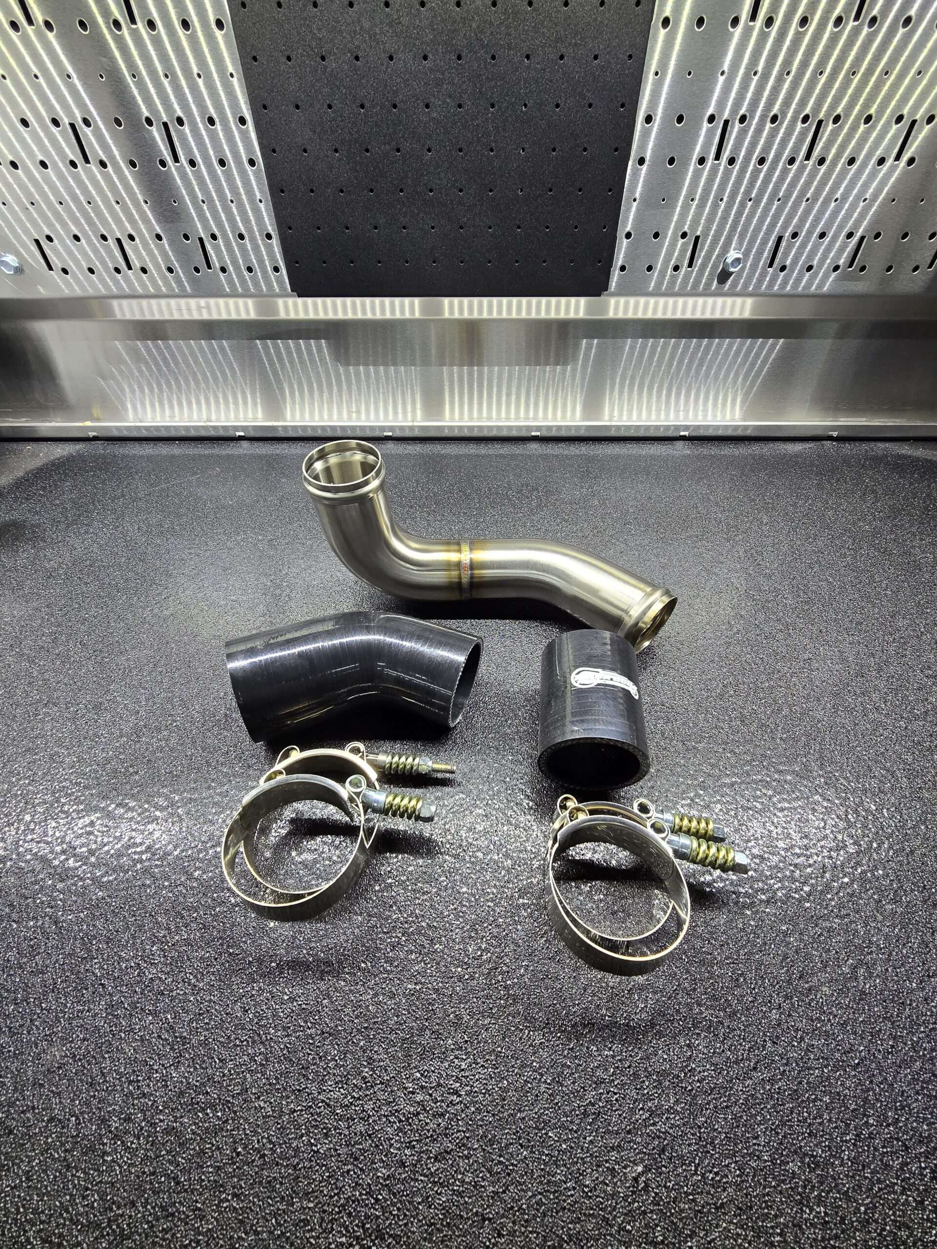 98.5-02 24v 2nd Gen Cummins Stainless Steel Coolant Piping Kit 3