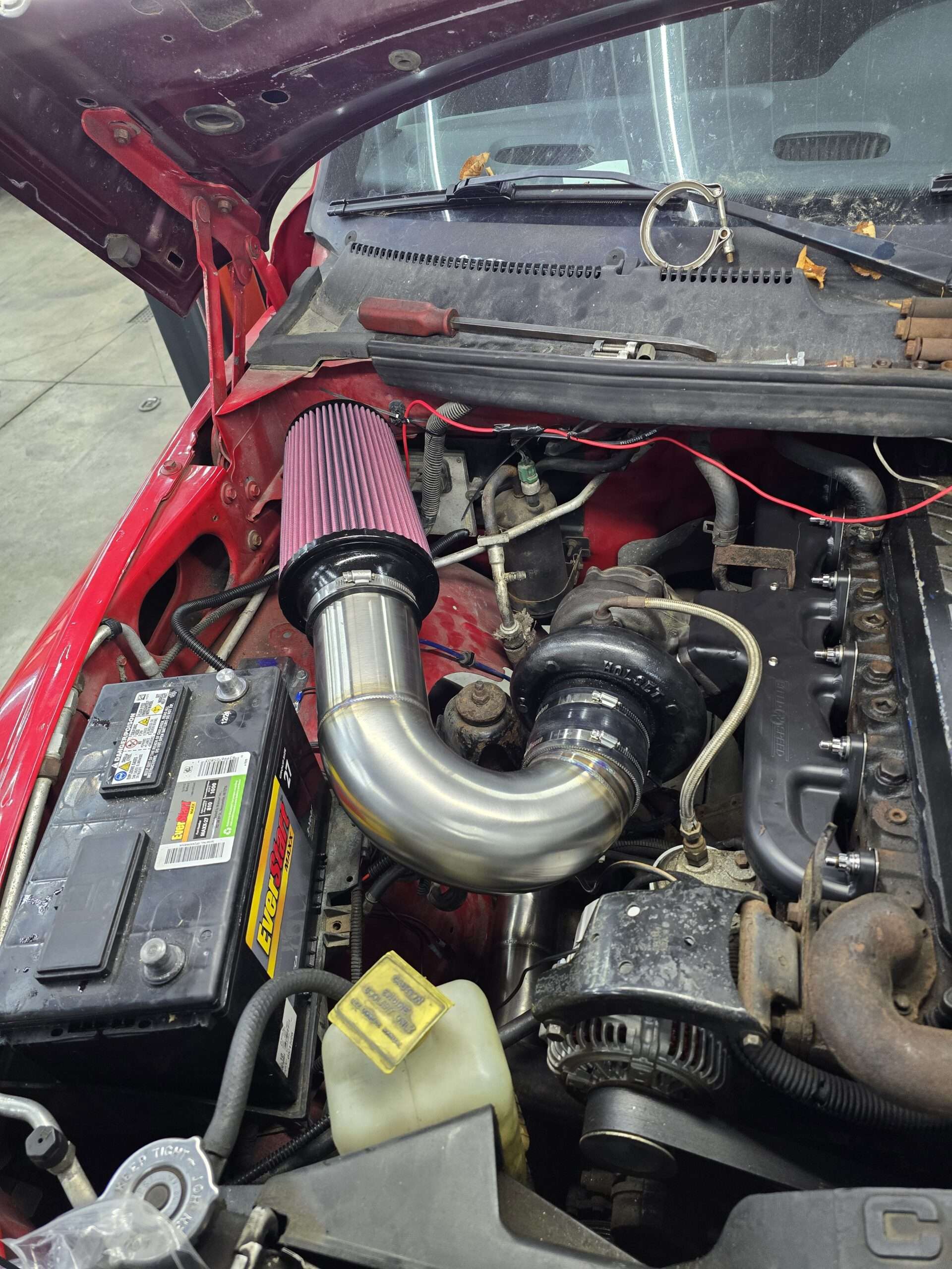 94-02 Cummins 4" Stainless Steel Cold Air Intake System 2