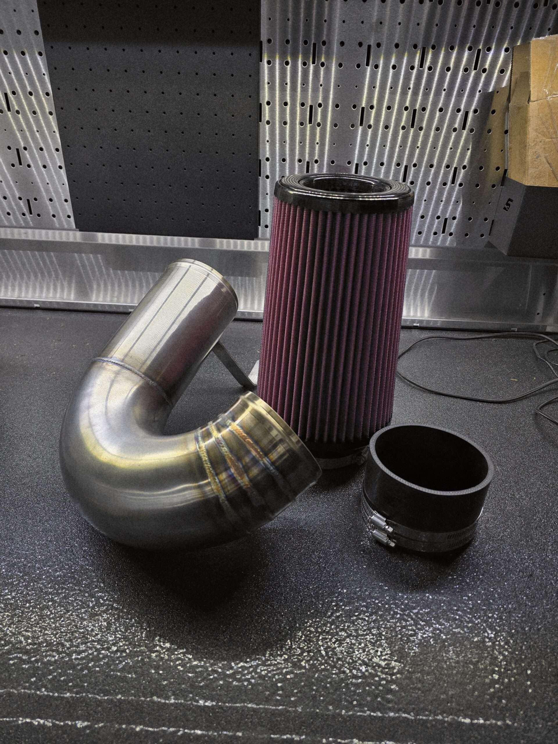 94-02 Cummins 4" Stainless Steel Cold Air Intake System 5
