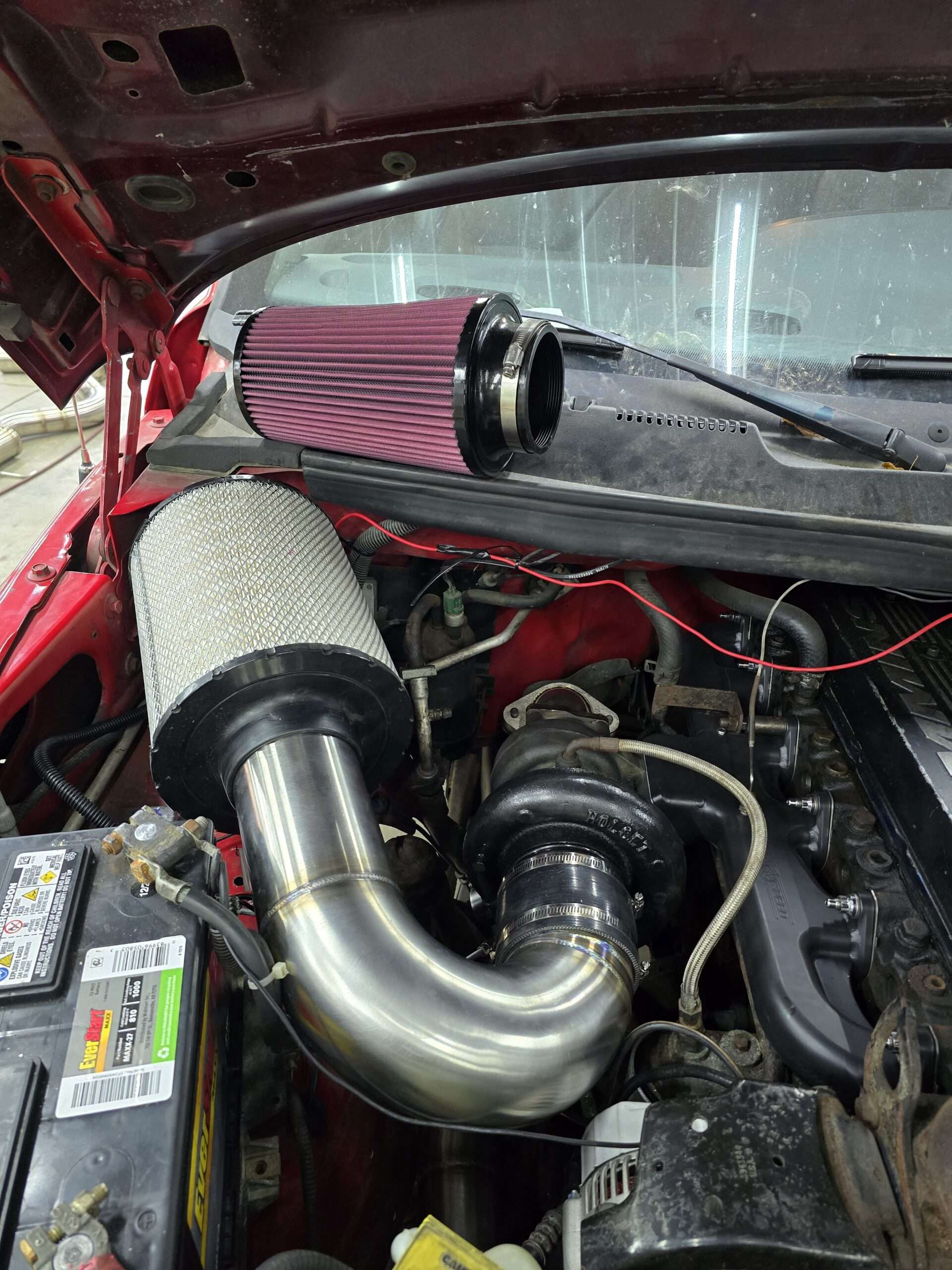 94-02 Cummins 4" Stainless Steel Cold Air Intake System 6