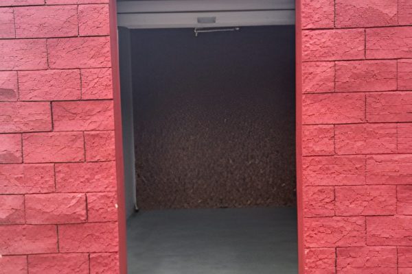 Open 10x12 storage unit door, unit 603, at Stacy's Rentals in Canton GA