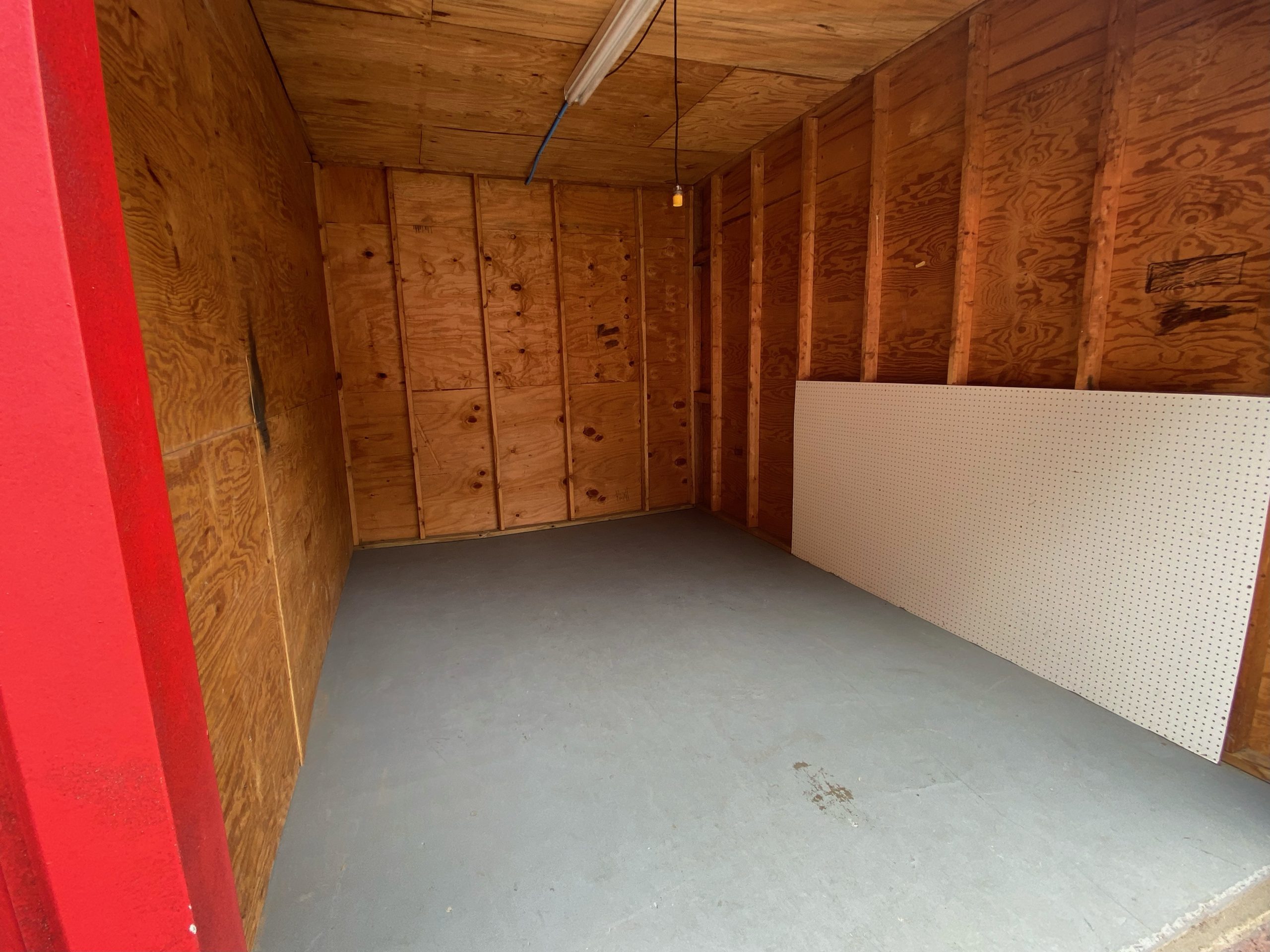 Interior view of a 10x15 storage unit at Stacy's Rentals